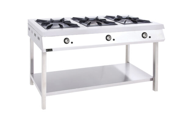 3 Brülörlü Ocak Taban Raflı - 1500mm