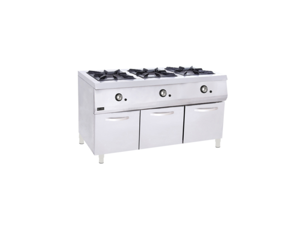 Gazlı 3 Brülörlü Dolaplı Kuzine - 1500mm