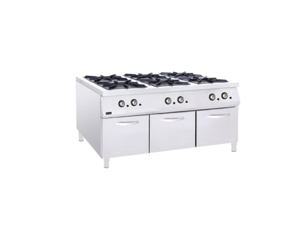 Gazlı 6 Brülörlü Dolaplı Kuzine - 1500mm